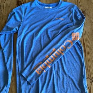 Like new. Boys Lg. Columbia Blue l/s Dri-fit t-shirt